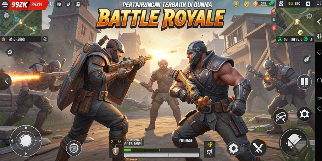 Gameplay mendebarkan dalam pertempuran Battle Royale