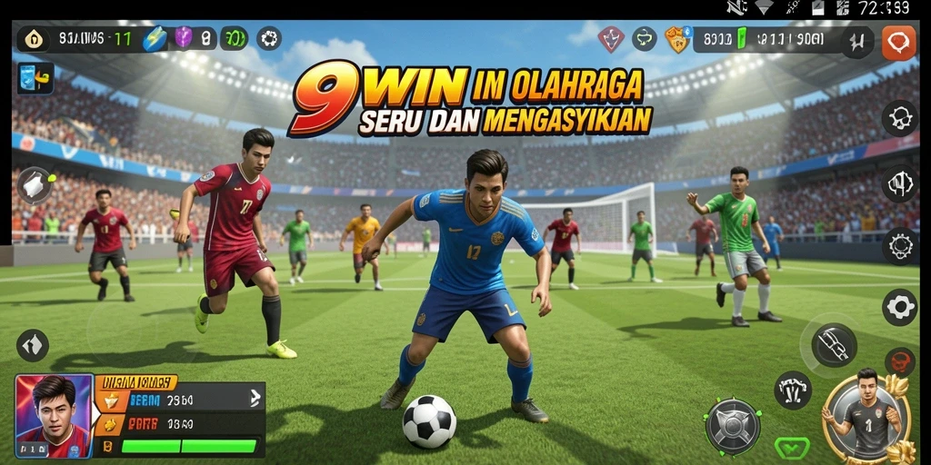 Tampilan gameplay seru dalam aplikasi 9WIN yang menampilkan olahraga.