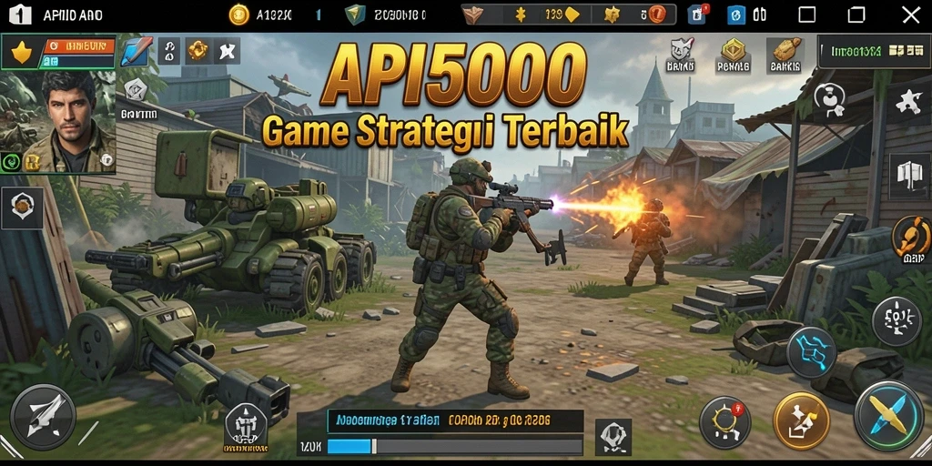 Screenshot gameplay API5000 menampilkan pertarungan strategi yang mendebarkan.