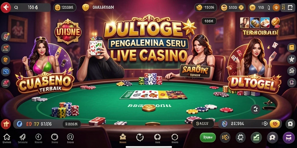 Tampilan gameplay seru Live Casino di DULTOGEL.