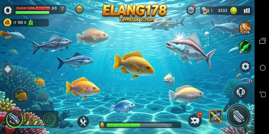Tampilan menarik dari gameplay Tembak Ikan ELANG178.