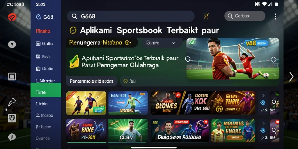 Tampilan gameplay G668 yang menarik dengan opsi taruhan olahraga yang luas.