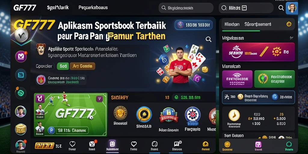 Tampilan gameplay Sportbook yang memukau dan informatif.