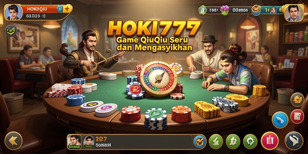 Tampilan gameplay seru HOKI777 dengan aksi QiuQiu yang mendebarkan.
