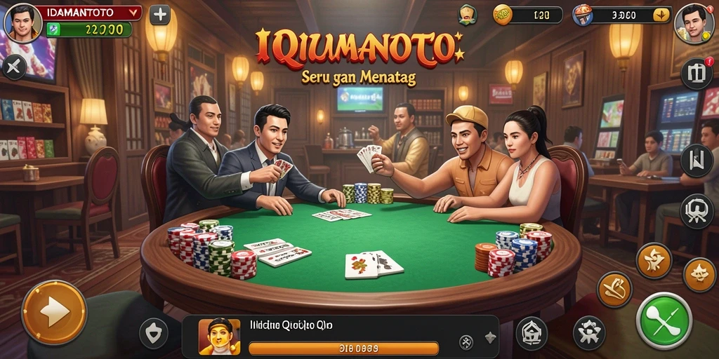 Tampilan seru gameplay QiuQiu di IDAMANTOTO.