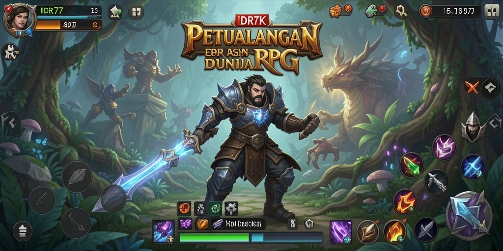 Screenshot utama IDR77 menampilkan aksi mendebarkan dalam pertempuran RPG.