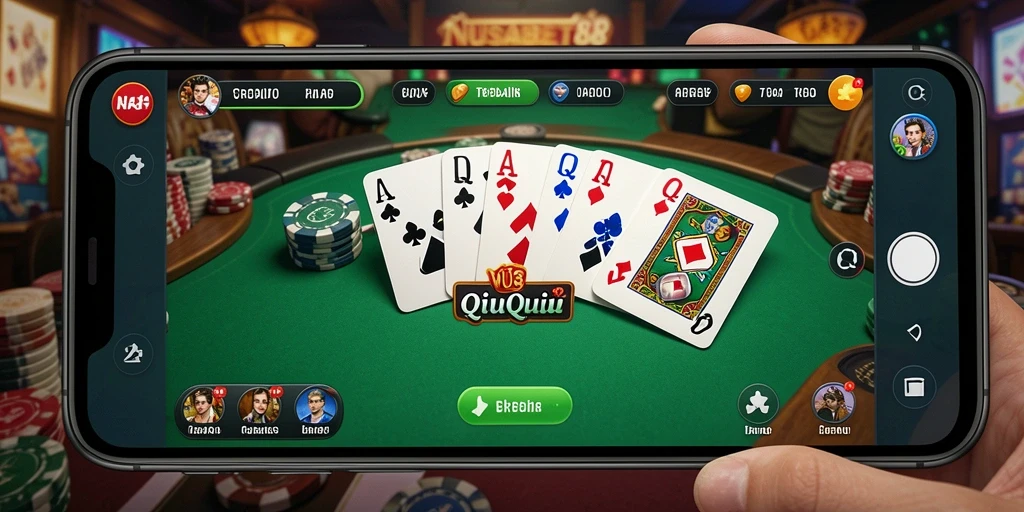 Screenshot gameplay QiuQiu NUSABET88 yang menarik dan menantang.