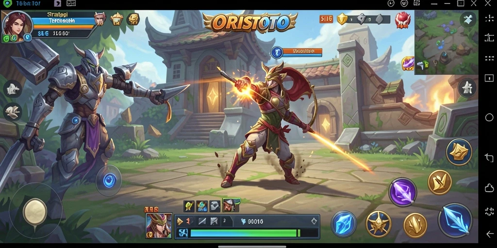 Tampilan menakjubkan dari gameplay ORISTOTO yang penuh strategi.