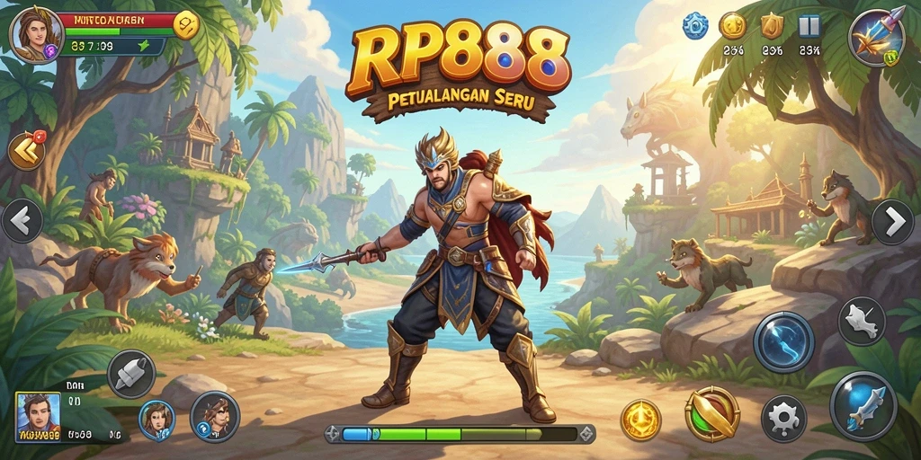 Tampilan gameplay petualangan yang mendebarkan dan indah.