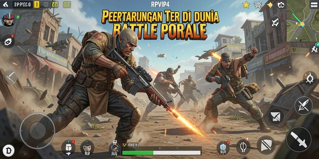 Screenshot gameplay RPVIP4 yang menegangkan dan penuh aksi.