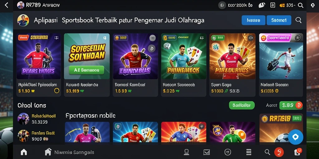 Screenshot gameplay Sportsbook RR789 menampilkan antarmuka taruhan yang menarik.