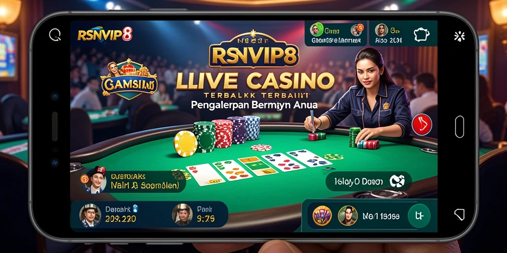 Tampilan gameplay Live Casino yang mendebarkan di RSNVIP8.