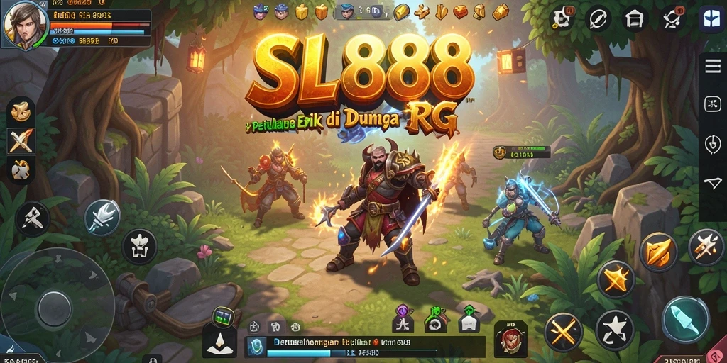 Tampilan gameplay <strong>SL888</strong> menampilkan pertempuran strategi yang mendebarkan.