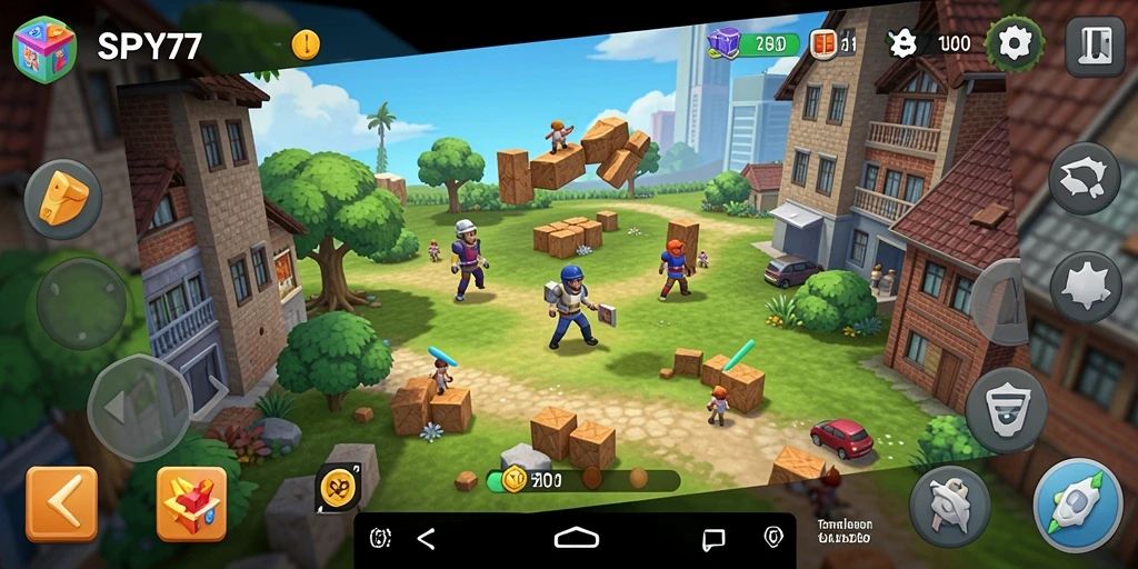 Tampilan utama gameplay SPY77 dengan berbagai tantangan puzzle.