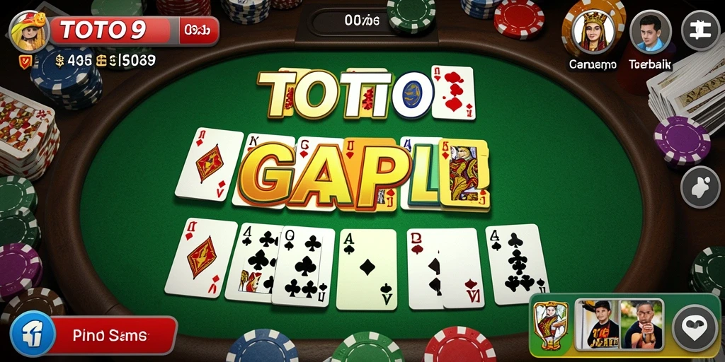 Screenshot dari gameplay seru TOTO9 yang menampilkan mode Gaple.