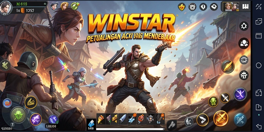 Tampilan gameplay WINSTAR yang penuh aksi dan seru.